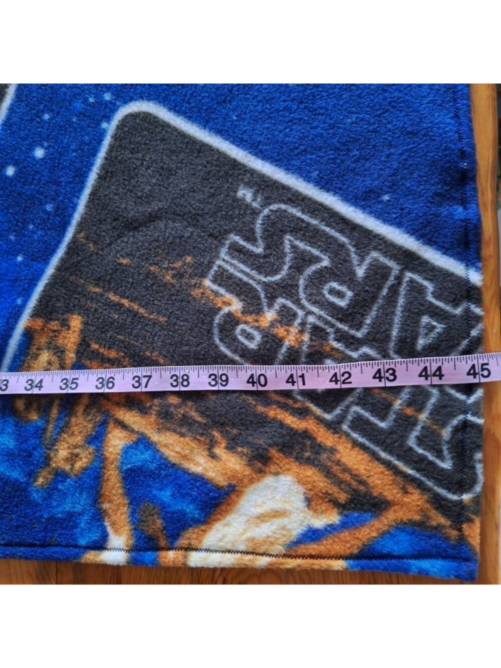 Original Star Wars Fleece Handmade Poncho Blue Orange Lightweight - Picture 10 of 11